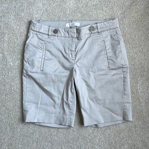 LOFT Khaki Bermuda Shorts (Size 2)